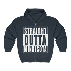 Straight Outta Minnesota Zip Hooded Sweatshirt