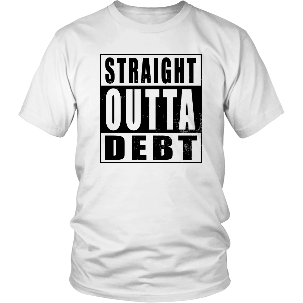 Straight Outta Debt - Black